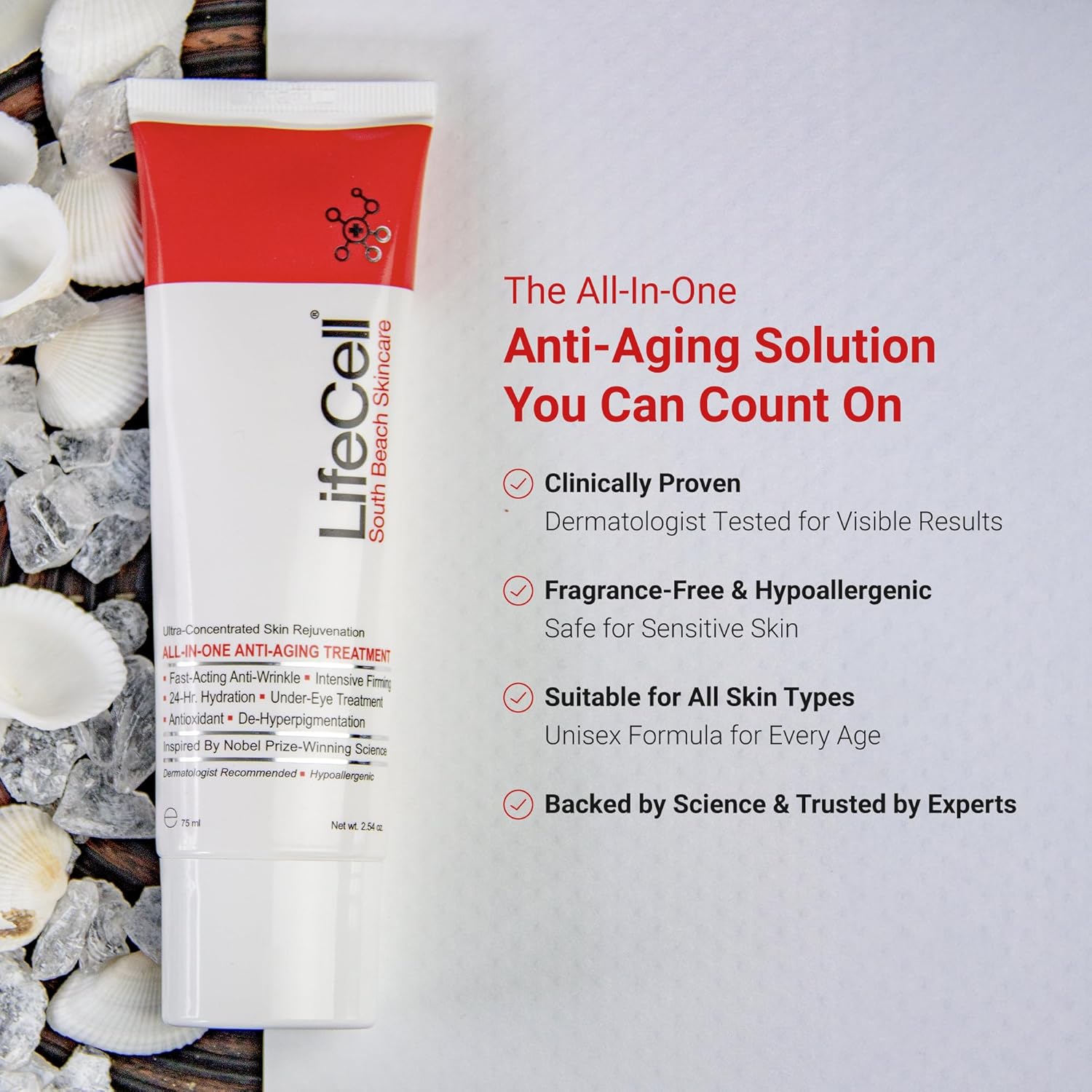 LifeCell Skin All in One Anti Aging Cream 2.54 Oz